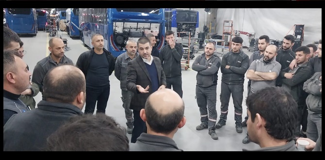 Sendika Başkanı Meriç, MESS'e bağlı fabrikalarda çalışan üye işçileri ziyarete gitti