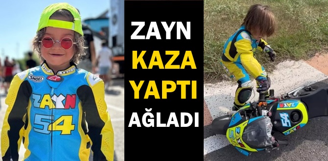 Kenan Sofuoğlu'nun 4 yaşındaki oğlu Zayn motosiklet kazası yaptı, hırsından ağladı