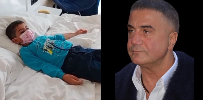 Sedat Peker, Gürcistan'da tedavi görecek Hataylı çocuğa destek oldu