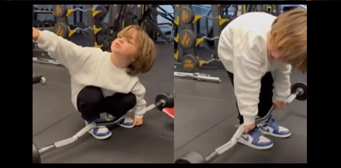 Kenan Sofuoğlu'nun 4 yaşındaki oğlu Zayn spor salonunda ağırlık kaldırdı