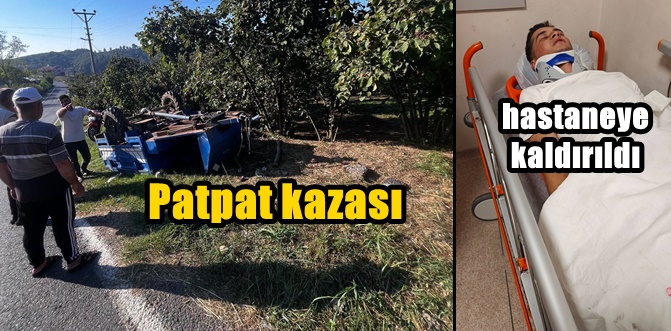 Genç sürücü yaralandı...